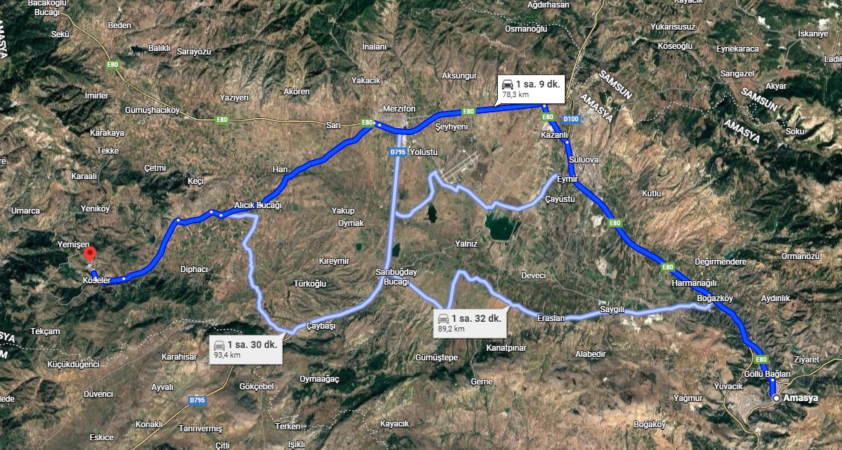  ELMAKIRI KÖSELER KÖYÜMÜZDE 7.350 M² TARLAMIZ SATILIKTIR. - AMASYA GÜMÜŞHACIKÖY fotoğraf 5